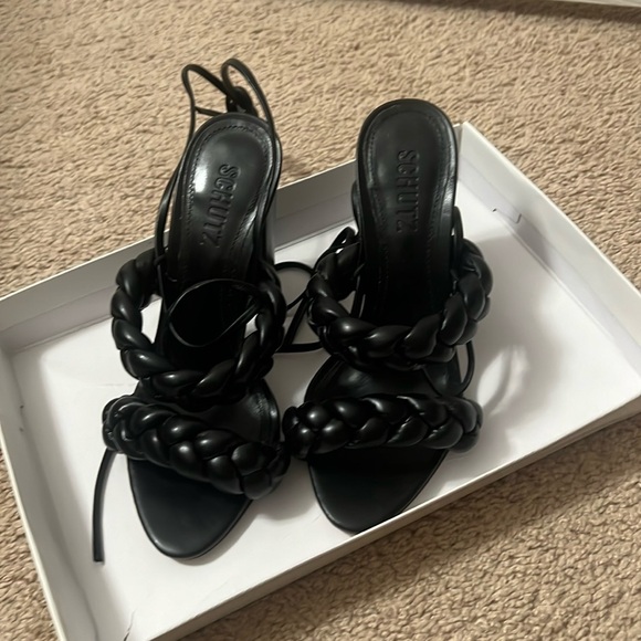 Schutz high block heels tie up - Picture 7 of 11